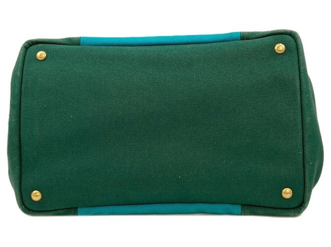 Borsa a mano Prada Canapa 2 in 1 Verde - vista 4