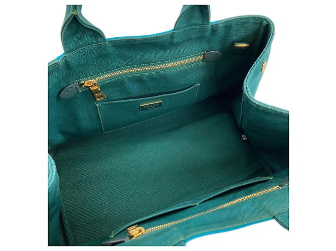 Borsa a mano Prada Canapa 2 in 1 Verde - vista 5