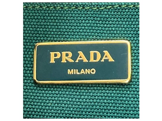 Borsa a mano Prada Canapa 2 in 1 Verde - vista 6