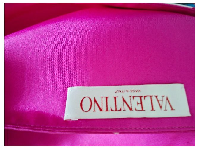 Valentino Garavani Top corto de seda con estampado de leopardo Blanco Fucsia - vista 11