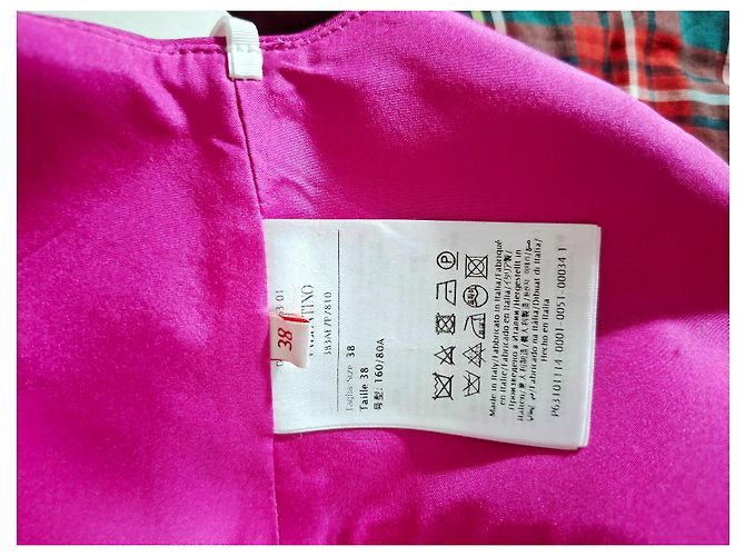 Valentino Garavani Top corto de seda con estampado de leopardo Blanco Fucsia - vista 8
