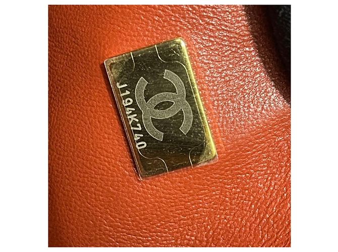 Borsa Chanel Chip in pelle di pecora rosso bruno - vista 8