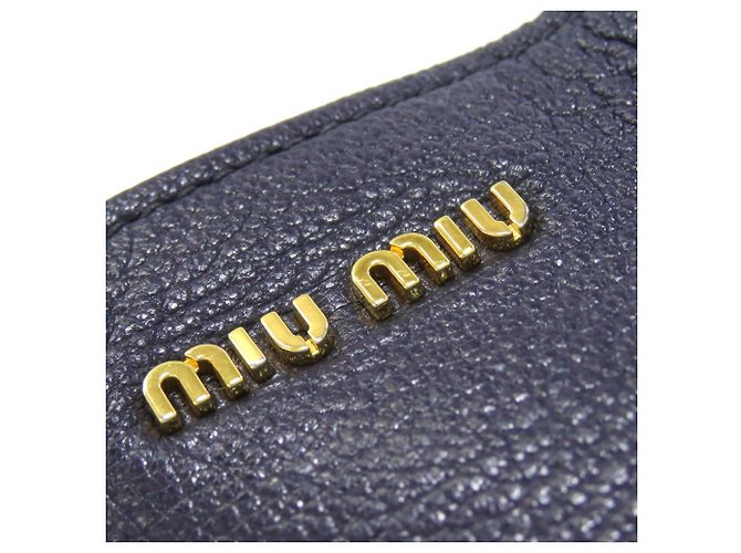 Miu Miu blaue Leder-Tote - Ansicht 13