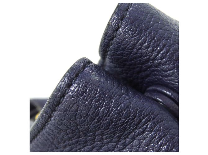 Miu Miu blaue Leder-Tote - Ansicht 14