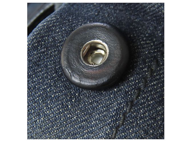 Borsa tote in denim blu Prada - vista 11