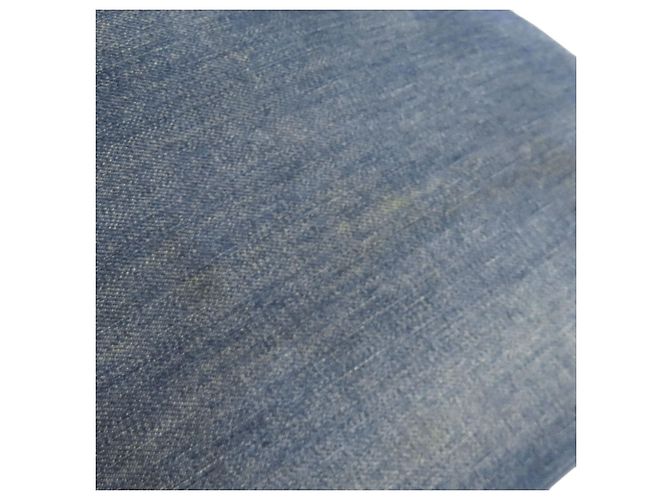 Borsa tote in denim blu Prada - vista 13