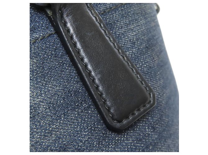 Borsa tote in denim blu Prada - vista 14