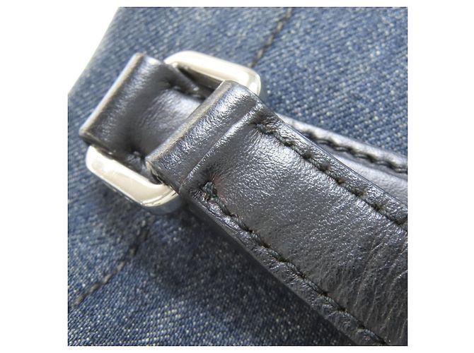 Borsa tote in denim blu Prada - vista 18