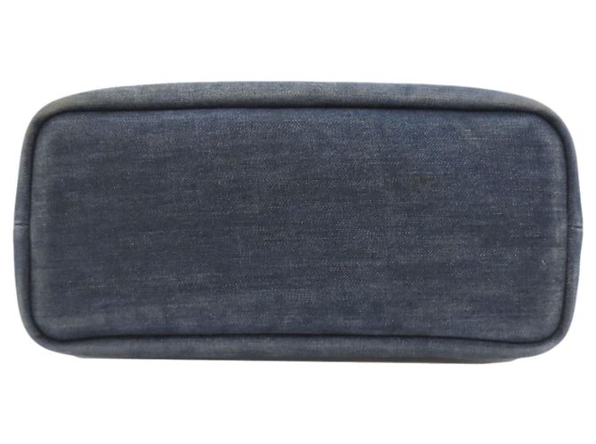 Borsa tote in denim blu Prada - vista 4