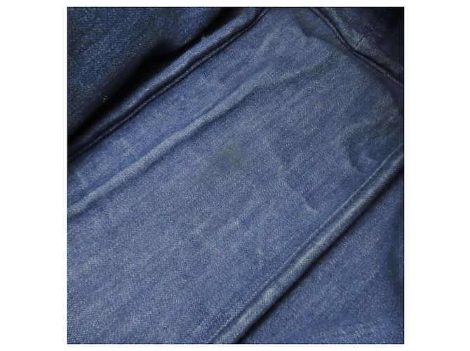 Borsa tote in denim blu Prada - vista 9