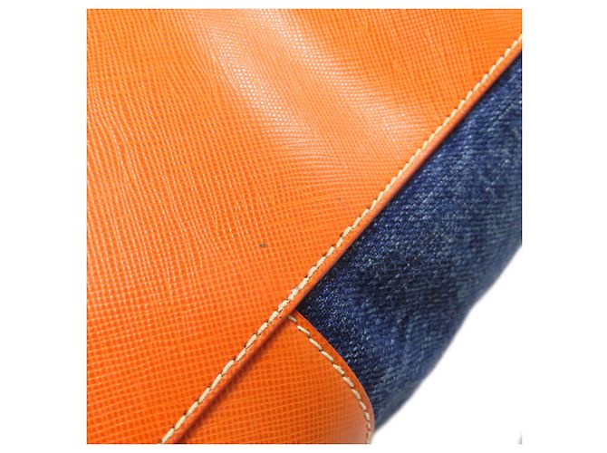 Borsa a mano 2 in 1 Prada BN2254 Blu Arancione - vista 18