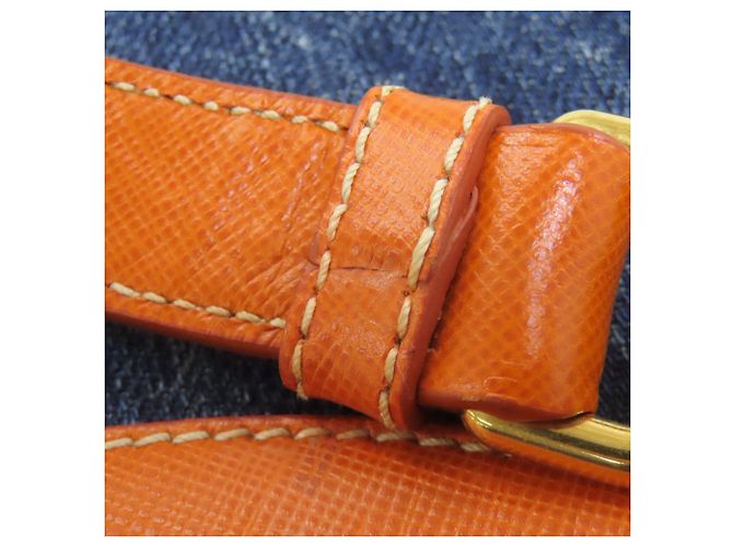 Borsa a mano 2 in 1 Prada BN2254 Blu Arancione - vista 24