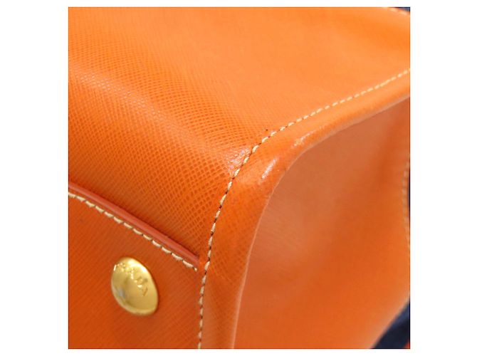 Borsa a mano 2 in 1 Prada BN2254 Blu Arancione - vista 27