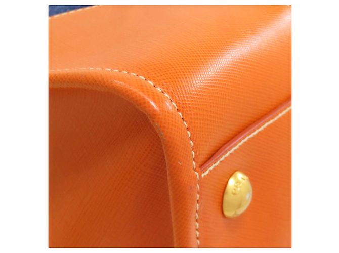 Borsa a mano 2 in 1 Prada BN2254 Blu Arancione - vista 30