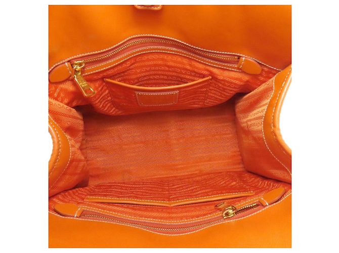 Borsa a mano 2 in 1 Prada BN2254 Blu Arancione - vista 5