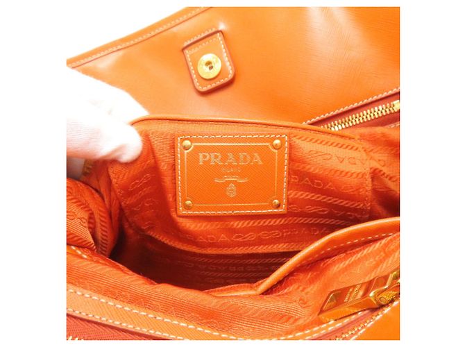 Borsa a mano 2 in 1 Prada BN2254 Blu Arancione - vista 6