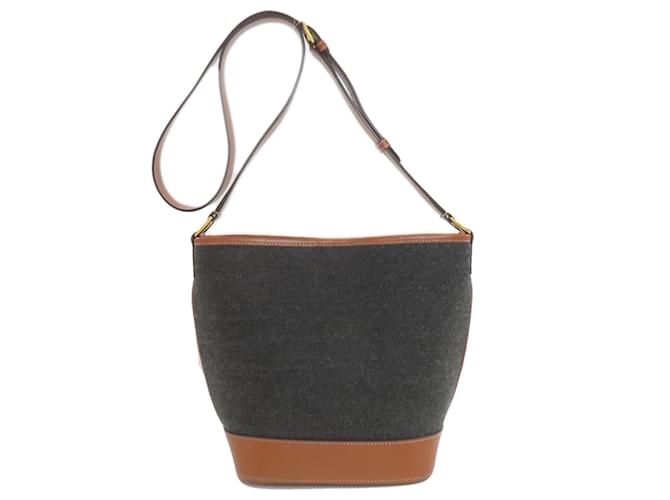 Céline Borsa a Spalla Lunga Celine Bucket Marrone - vista 2