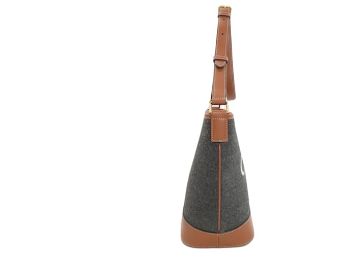 Céline Borsa a Spalla Lunga Celine Bucket Marrone - vista 3