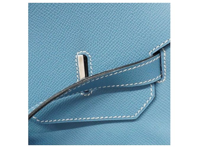 Sac Hermès Birkin 40 en Jean Bleu - vue 10
