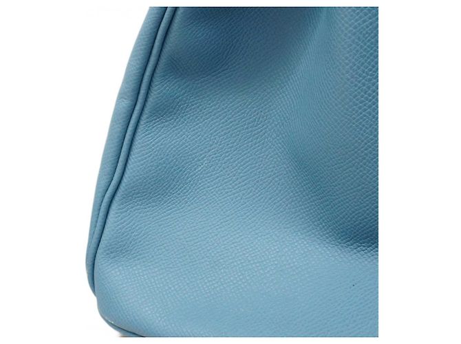 Sac Hermès Birkin 40 en Jean Bleu - vue 13