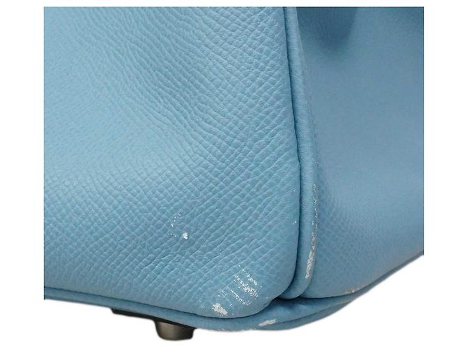 Sac Hermès Birkin 40 en Jean Bleu - vue 6