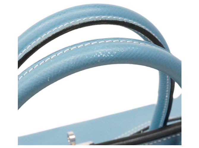 Sac Hermès Birkin 40 en Jean Bleu - vue 9