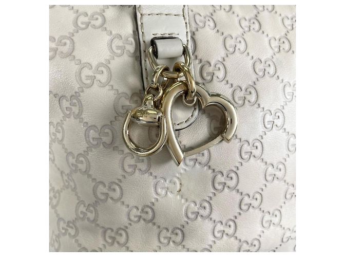 Borsa a spalla e tote in pelle beige Gucci - vista 11