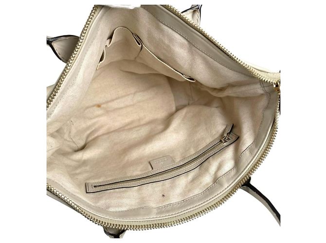 Borsa a spalla e tote in pelle beige Gucci - vista 15