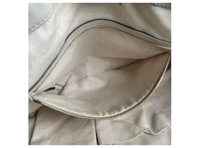 Borsa a spalla e tote in pelle beige Gucci - vista 16