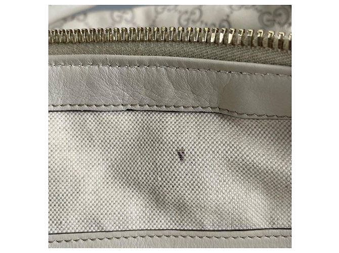 Borsa a spalla e tote in pelle beige Gucci - vista 17