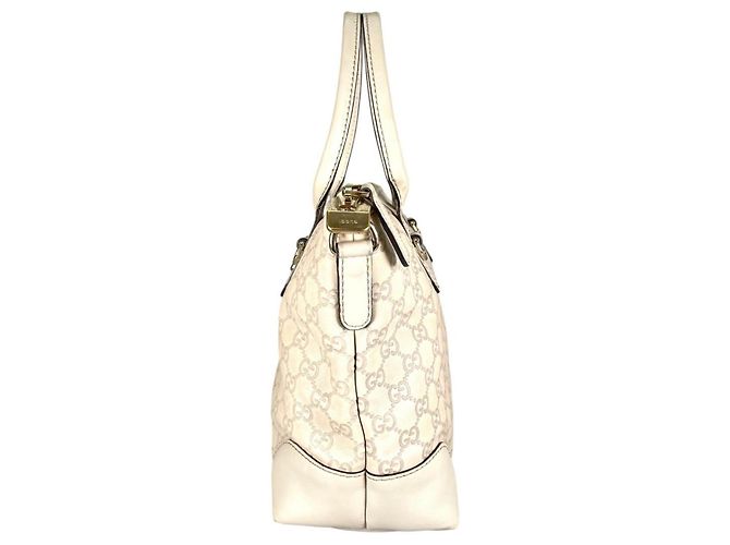 Borsa a spalla e tote in pelle beige Gucci - vista 2