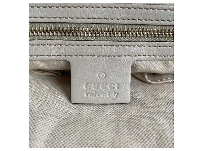 Borsa a spalla e tote in pelle beige Gucci - vista 20