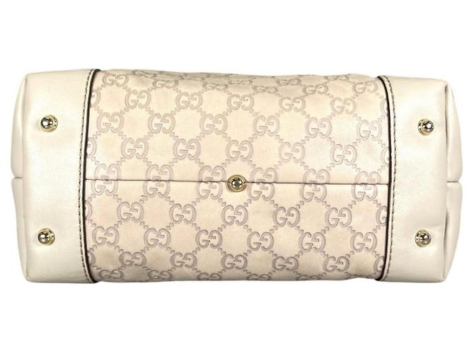 Borsa a spalla e tote in pelle beige Gucci - vista 4