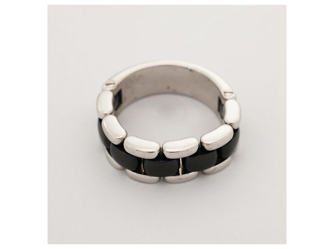 Anello Ultra Chanel in ceramica nera e oro bianco 18K Nero - vista 3
