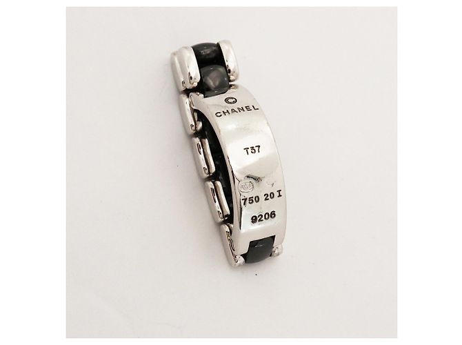 Anello Ultra Chanel in ceramica nera e oro bianco 18K Nero - vista 4
