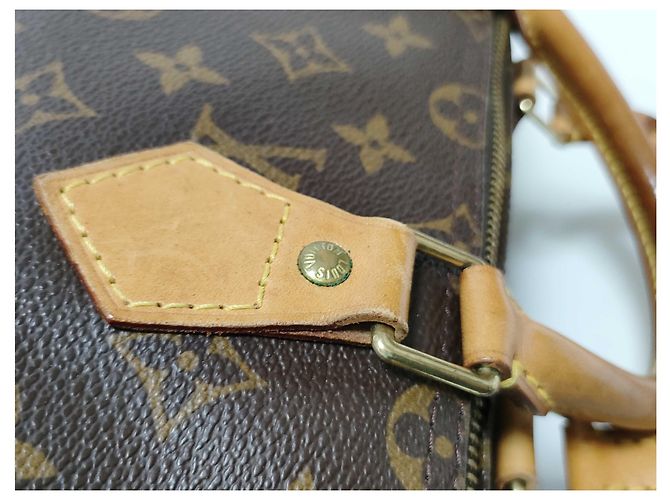 Borsa a mano Speedy Louis Vuitton Monogram Canvas 35 Marrone - vista 6