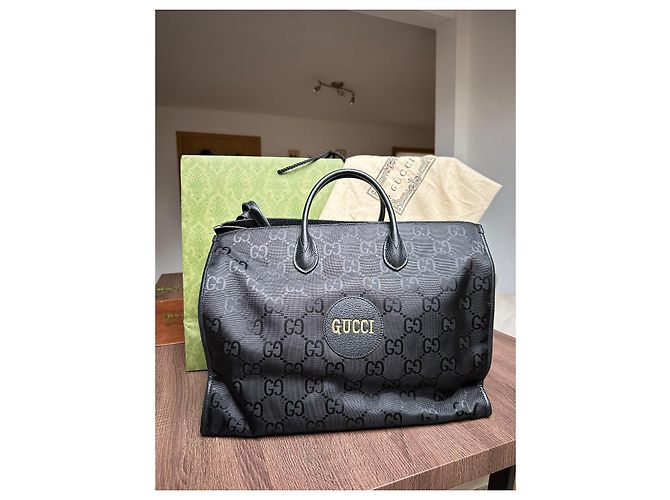 Borsa da viaggio Gucci nera in nylon Nero - vista 2
