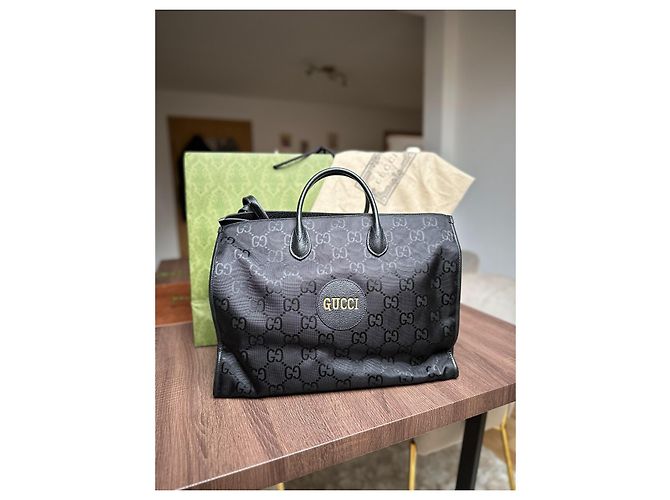 Borsa da viaggio Gucci nera in nylon Nero - vista 3