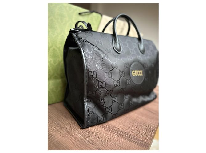 Borsa da viaggio Gucci nera in nylon Nero - vista 4