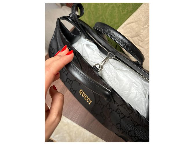 Borsa da viaggio Gucci nera in nylon Nero - vista 6