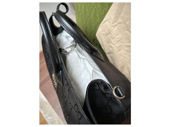 Borsa da viaggio Gucci nera in nylon Nero - vista 7