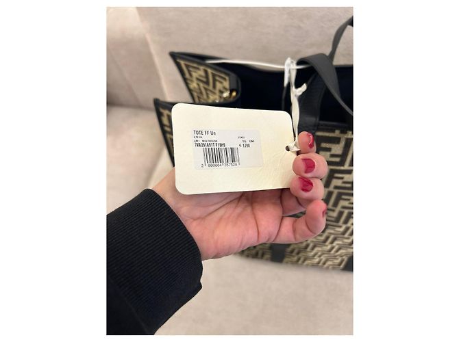 Fendi Zucca Karligraphy Tote Metallic Braun Beschichtetes Canvas - Ansicht 10