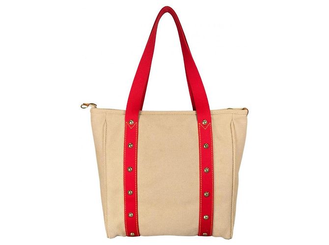 Louis Vuitton Cabas MM Antigua Canvas Tote Bag Mehrfarben Beige - Ansicht 3