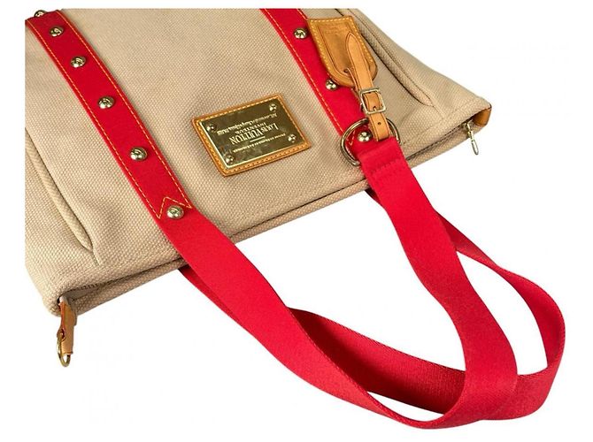 Louis Vuitton Cabas MM Antigua Canvas Tote Bag Mehrfarben Beige - Ansicht 9