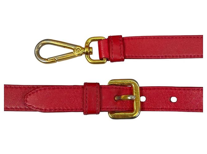 Borsa tote in pelle nappa Prada Rosso - vista 18