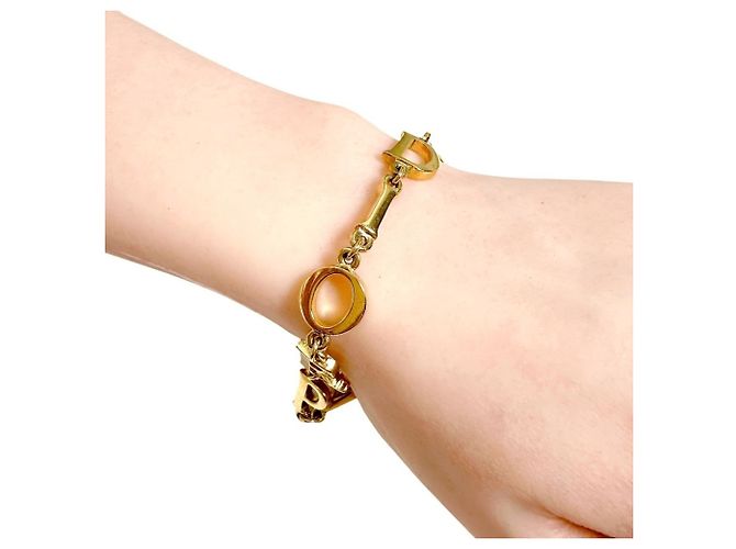 Bracciale con Charm Placcato Oro Christian Dior - vista 6