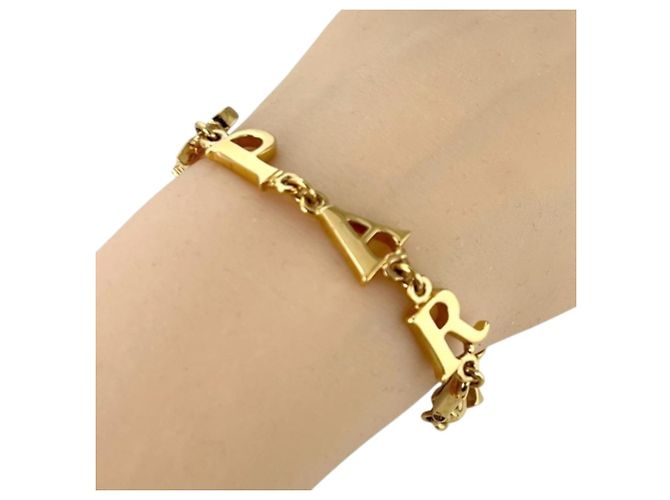 Bracciale con Charm Placcato Oro Christian Dior - vista 7