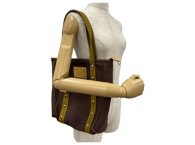 Louis Vuitton Cabas MM Antigua Canvas Tote Bag Braun Mehrfarben - Ansicht 14