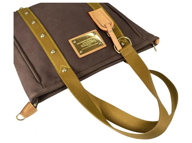 Louis Vuitton Cabas MM Antigua Canvas Tote Bag Braun Mehrfarben - Ansicht 9