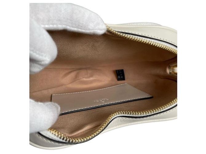 Borsa a spalla in pelle bianca Gucci Bianco - vista 10